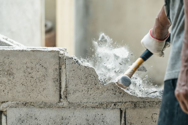 Block Wall Demolition in North Canton